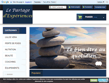 Tablet Screenshot of lepartagedexperiences.com
